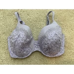 Victoria's Secret Purple Lace T-Shirt Bra 34DDD lined Underwire